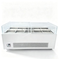 Vitrina Refrigerada Multifuncional para Exhibición de Postres, Sashimi, Frutas, Yogur, Pasteles y Sándwiches