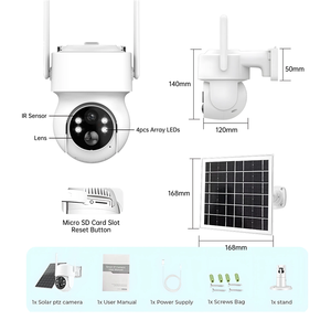 Kamera IP Tenaga Surya Konsumsi Daya Rendah 4MP ICsee Kamera Keamanan CCTV PTZ Luar Ruangan Pengawasan Wifi Penglihatan Malam Deteksi Gerakan - Product Image 3