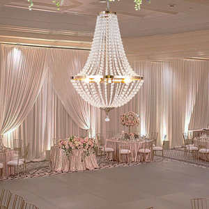 Lampe suspendue personnalisée pour hall de mariage décorations d'hôtel lustre en perles de cristal pour hall d'entrée - Product Image 2