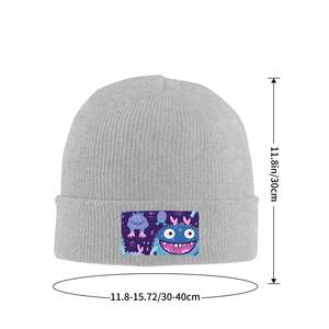 Gorro de invierno con Imagen personalizada y logotipo personalizado, gorro de punto suave con patrón de frutas con bordado 3D, impresión digital y abullonada para viajes de playa y negocios - Product Image 1