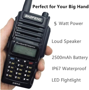 Walkie Talkie <span class=keywords><strong>Baofeng</strong></span> Original Resistente al Agua UV-9R Plus, Radio Bidireccional <span class=keywords><strong>BAOFENG</strong></span> <span class=keywords><strong>UV9R</strong></span> de Doble Banda y 8 Vatios - Product Image 5