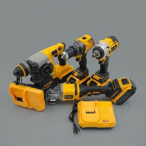 Kit Combinado Inalámbrico <span class=keywords><strong>de</strong></span> Alto Torque 350N.m, Juego <span class=keywords><strong>de</strong></span> Herramientas Inalámbricas <span class=keywords><strong>de</strong></span> 21V, Amoladora <span class=keywords><strong>de</strong></span> 125mm, Taladro <span class=keywords><strong>de</strong></span> 120N.m, Martillo SDS para Batería <span class=keywords><strong>Makita</strong></span> - Product Image 1