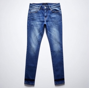 Pantalon en jean skinny élégant pour femme Wangsheng, taille haute, très extensible, style Y2K streetwear, avec logo, pour l'hiver, modèle Vint WS-ZL-01-010 - Product Image 1