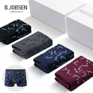 Boxers pour hommes <span class=keywords><strong>en</strong></span> pur coton respirant, sous-vêtements mi-hauts imprimés, sous-vêtements ODM <span class=keywords><strong>en</strong></span> gros, caleçons - Product Image 3