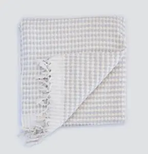 QK 100% Cotton Turkish Beach Towel Roll and Square Shape for Hotel Use like Balfour Towels Peshtemal Towel
