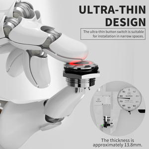 FILN 3A 16mm IP67 3V/6V防水スリムステンレスプッシュボタンスイッチリング照明IP67 - Product Image 4