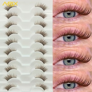 Pestañas Postizas A-RIX Marrón 3D con Volumen, de Visón Sintético, Hechas a Mano, Ligeras, Reutilizables, con Banda de Algodón Negra para Maquillaje Diario - Product Image 3