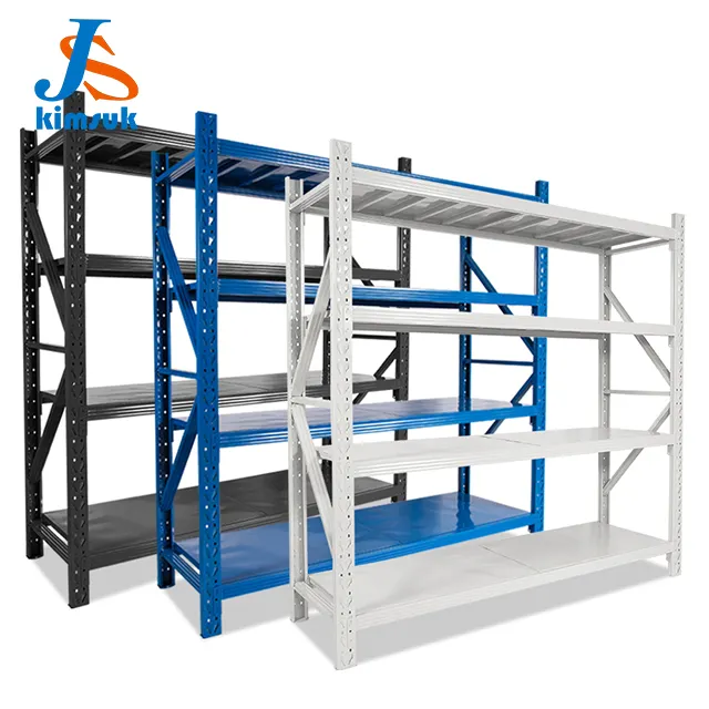 Hot Sales Light Duty Warehouse Rack Stainless Steel Storage Shelves Blue Warehouse Racking Systems