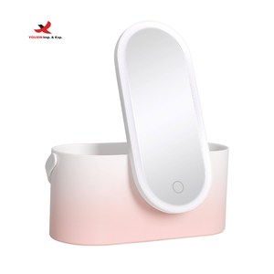 3 Days Wholesale Modern Makeup <b>Kit</b> Box Case Travel Vanity Mirror LED Light USB Rechargeable Foldable Single Women GZ RTS Bulk - Product Image 2