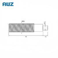Capteur de distance ultrasonique AUZ USM18S-100A IP67 étanche en acier inoxydable, sortie 4-20 mA, plage de détection réglable, montage sur goujon
