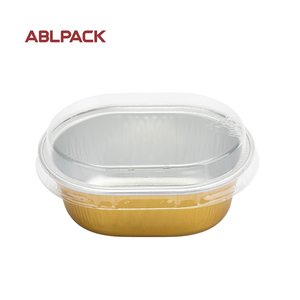 ABLPACK Plateaux de restauration rapide personnalisés de 58ml Récipient en aluminium jetable biodégradable de taille réelle Mini moule à gâteau en aluminium avec <span class=keywords><strong>couvercle</strong></span> - Product Image 2
