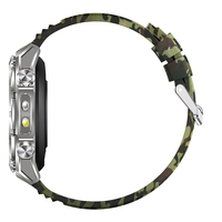 Nouveautés directes d'usine, montre intelligente robuste pour l'extérieur AK105, écran 1,53 pouces, batterie 1000 mAh, IPX8, lampe torche LED, fréquence cardiaque, boussole, e-mail
