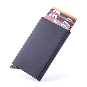 Minimalist <strong>Personalised</strong> Slim RFID Block Aluminium Metal Credit Card Holder New <strong>Mens</strong> Pop-up <strong>Wallet</strong> for Gift - Product Image 2