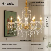 Lustre en cuivre de luxe français avec télécommande, luminaires suspendus de taille moyenne pour restaurant, hôtel, salon, chambre à coucher