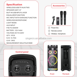 Altavoz Inalámbrico GEDI-G con Sonido Potente, Luz LED <span class=keywords><strong>de</strong></span> Discoteca, Altavoz Portátil Bluetooth para Fiestas, Máquina <span class=keywords><strong>de</strong></span> Karaoke con Micrófono Inalámbrico - Product Image 5