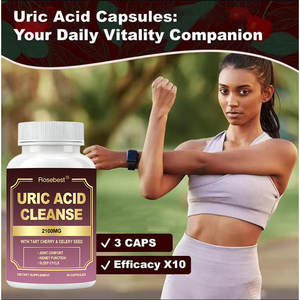 Cápsulas Herbales Rosebest al por Mayor para el Equilibrio del Ácido Úrico, Suplementos Dietéticos para la Limpieza Renal con Semilla de Apio y Cereza Ácida - Product Image 3