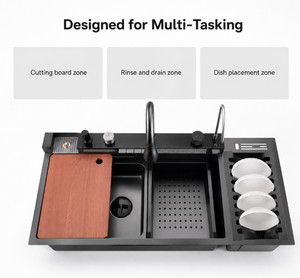 Nuevo Grifo de Cocina Multifuncional de Acero Inoxidable con Diseño en Cascada, Fácil de Limpiar, con Pantalla Digital, Tendencia TikTok 2023 - Product Image 1