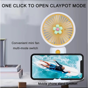 Venta al por Mayor de Nuevos y Lindos Ventiladores USB Portátiles con Diseño de Frutas y Flores, Recargables, Productos Inteligentes para el Hogar - Product Image 5