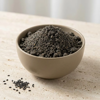 Poudre de sésame noir naturel très vendue pour les boissons saines, la pâtisserie et les compléments alimentaires