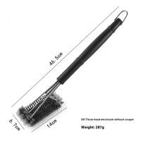 Haute qualité Barbecue Triple épurateur gril brosse de nettoyage nettoyant en acier inoxydable Barbecue poils nettoyage barbecue gril brosse