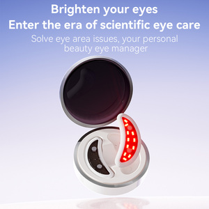 Masseur oculaire EMS à lumière rouge pour les cernes et les ridules, <span class=keywords><strong>3</strong></span> niveaux d'intensité avec minuteur de 10 minutes, soulage la fatigue oculaire - Product Image 2