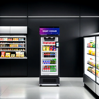 Distributeur automatique de boissons et de collations intelligent TCN AI avec paiement sans contact, reconnaissance visuelle, ouverture frontale, commercial, 510L