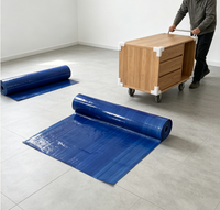 Tampons autocollants imperméables et antidérapants blancs et bleus, tapis de protection pour sols, film de protection pour sols autocollant