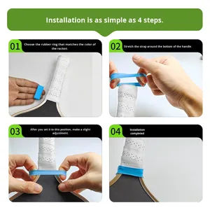 Bande antidérapante en silicone avec fonction d'absorption de la sueur Pickleball Racket Housse de protection Équipement de mise à niveau - Product Image 2