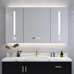 Design del bagno Moderno Specchio del Bagno Cabinet Led Armadietto dei Medicinali di Luce Mobili Da Bagno Per La Vendita