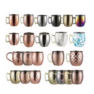 Винный стакан из нержавеющей стали, медная кружка для питья и чашка с ручкой, ручная работа, чистая медь, Московский мул, пивная кружка - Product Image 1