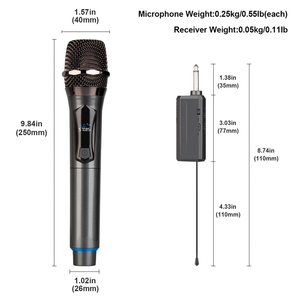 Nuevo Micrófono Cardioide Profesional de Mano W102-1 - Metálico y de Plástico con Cancelación de Ruido, Alcance de 200 Pies, Inalámbrico UHF para Exteriores - Product Image 4