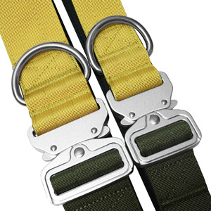 Collier tactique pour chien en nylon avec poignée supérieure, doublure rembourrée et boucle en métal pour promenades personnalisées - Product Image 3