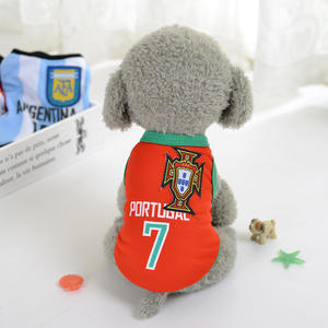 Camisa esportiva para o verão do número de futebol, malha respirável, roupas para animais de estimação - Product Image 2