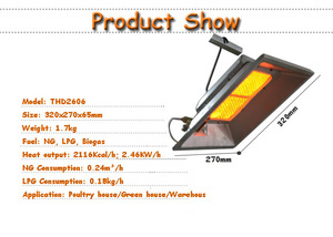 Calentador manual de cerámica radiante de gas THD2606 incubadora colgante para pollitos de aves de corral e invernaderos y granjas y uso doméstico - Product Image 4