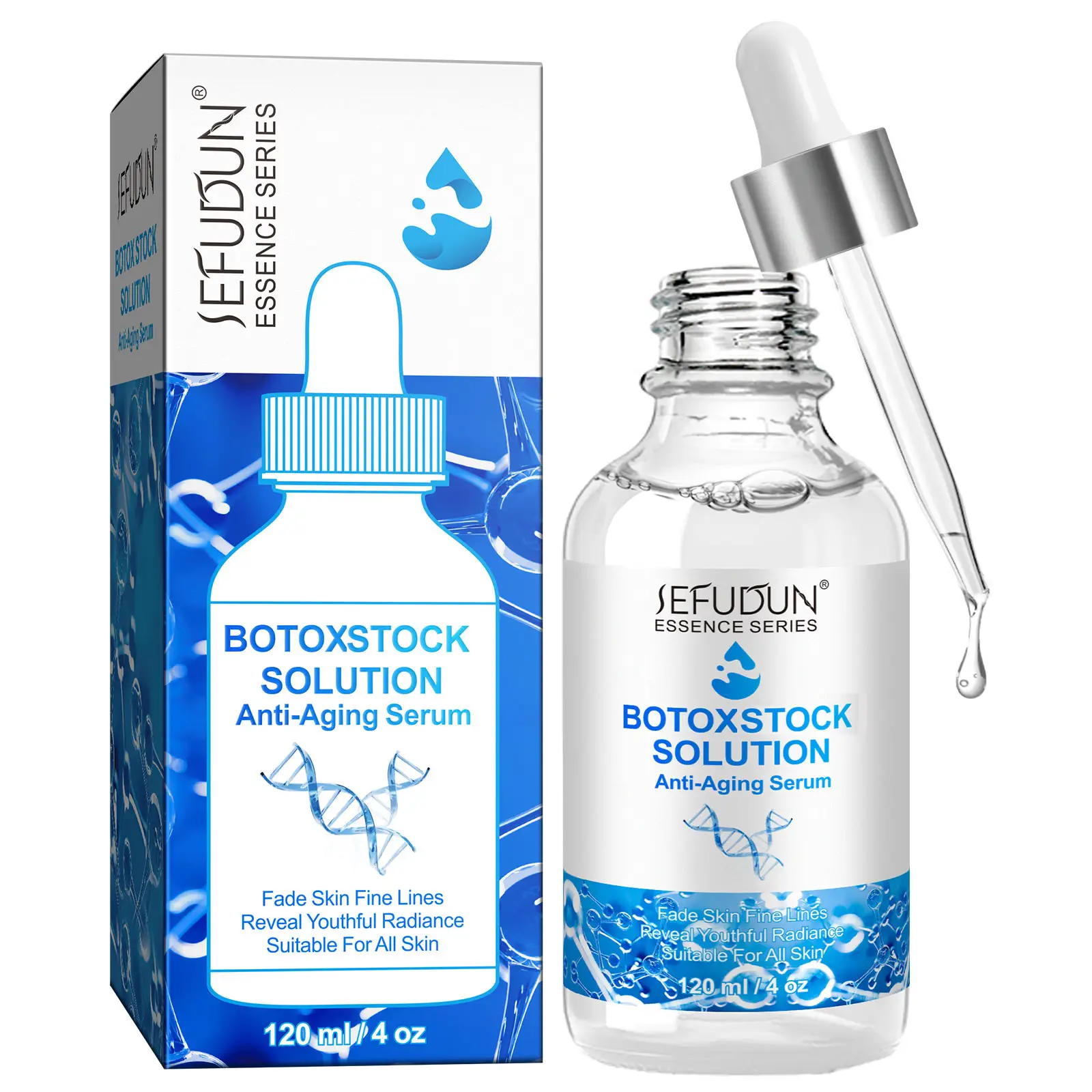 Sefudun 120Ml Anti-Aging Serum Verminderen Fijne Lijntjes Rimpels Stimuleren Huid Collageen Botoxstock Oplossing Gezichtsserum