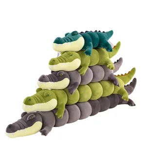 AIFEI TOY Soft Simulation Crocodile Long Pillow Brinquedos de pelúcia Bonecas Stuffed Animals verde Children's Birthday Gift Home Decoration