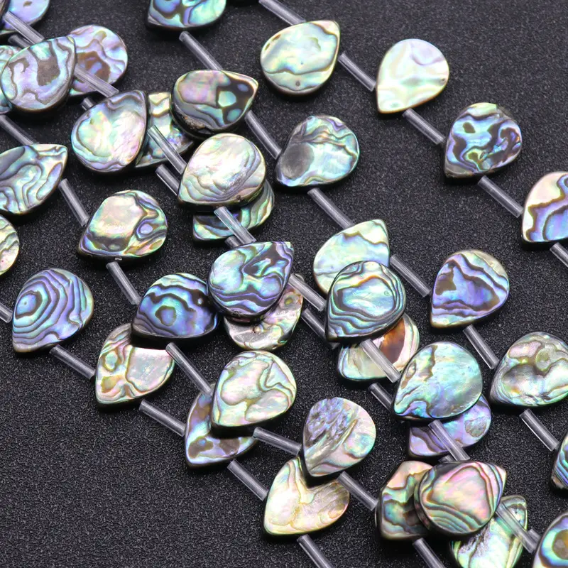 Abalone Shell Horizontal Hole Water Droplets Scattered Beads Shell Water Droplets Diy Necklace Jewelry Accessories