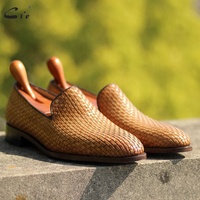 Chaussures de mariage respirantes faites à la main de haute qualité Cie Lo212 en cuir de veau marron pour hommes Automne/Hiver