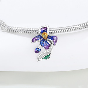 อุปกรณ์เสริมสร้อยข้อมือ DIY ระดับไฮเอนด์ ดีไซน์เฉพาะตัว ประดับด้วยลูกปัดรูปดอกไอริส จี้สำหรับสาวๆ - Product Image 2