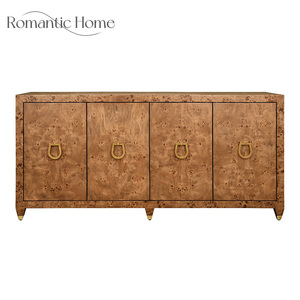 <span class=keywords><strong>Buffet</strong></span> élégant en bois de Mappa Burl artisanal contemporain pour salon - Product Image 5