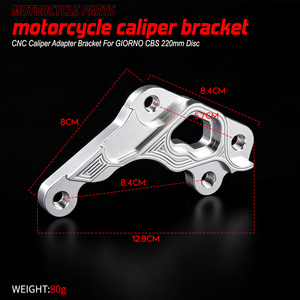 Motorcycle <strong>Brake</strong> Caliper Adapter Bracket CNC Machined Aluminum for GIORNO <strong>CBS</strong> Use With 220mm <strong>Brake</strong> Disc Modify Accessories - Product Image 2