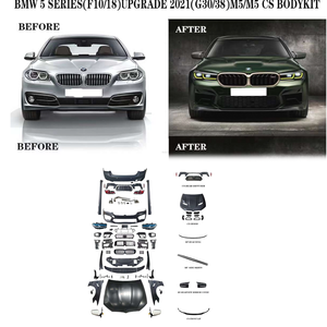 CZJF Nuevos Estilos Estiramiento Facial Parachoques Delantero y Trasero Conjunto Completo Kit de Carrocería para <span class=keywords><strong>BMW</strong></span> 5 series F10 F18 Actualizaciones G30 G38 <span class=keywords><strong>M5</strong></span> <span class=keywords><strong>CS</strong></span> Kit <span class=keywords><strong>2021</strong></span> - Product Image 2