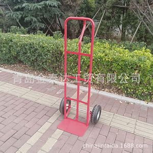 Portable Two Wheeled Handcart Steel Red Industrial <b>Tool</b> <b>Cart</b> 1310x550x460 Ht1805 Simple <b>Cart</b> - Product Image 4