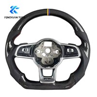 Volant en fibre de carbone avec palettes de changement de vitesse pour VW Golf GTI 7 7.5 Mk7 7,5 7R R Mk7R Audi A3 8V Jetta Tiguan Accessoires