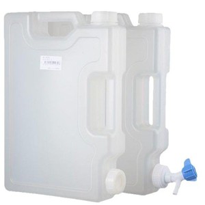 Botella de laboratorio cuadrada de plástico ASONE de 5L con grifo para agua destilada y almacenamiento de líquidos residuales - Product Image 1