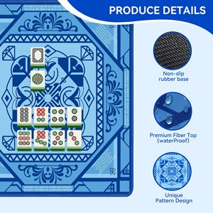 แผ่นรองเล่นไพ่นกกระจอกขายดี ลดเสียงรบกวน กันลื่น ทนทาน กันคราบสกปรก ขอบเย็บอย่างดี ขนาดใหญ่ รุ่นด้วงด่าน - Product Image 3