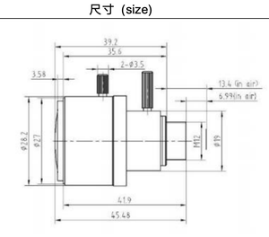 Objectif à mise au point manuelle motorisé 8MP 3.6-10mm M12 avec iris fixe Format d'image <span class=keywords><strong>1</strong></span>/<span class=keywords><strong>1</strong></span>.8 \ "F1.8 Objectif motorisé à mise au point manuelle 8mp - Product Image 6