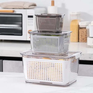 Set 3 Cestini Rettangolari In Vimini Sintetico Marrone 35x25x7,5 Cm - Portapane, Portafrutta, Ceste Organizer Per Cucina Rustica