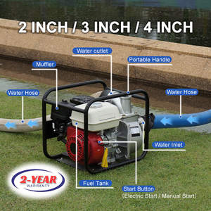 Pompe centrifuge auto-amorçante diesel, pompe à eau diesel 2 pouces pour l'irrigation au goutte-à-goutte des vergers et l'irrigation par aspersion - Product Image 5