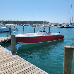 Embarcación de Pesca de Fibra de Vidrio de 27 pies, Bote de Pesca con Consola Central, Yate de Recreo con T-Top - Product Image 1